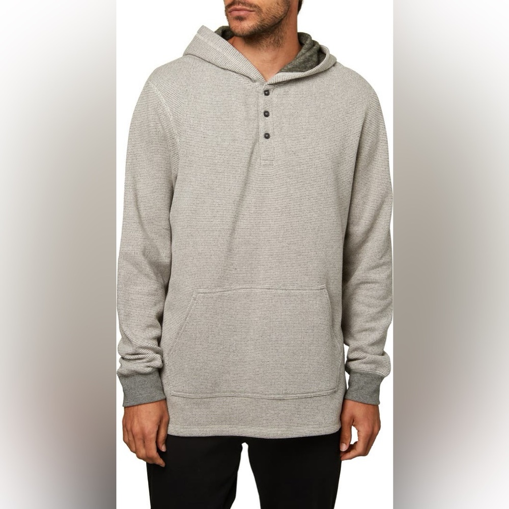O'Neill Men's Olympia Thermal Long Sleeve Knit Hoodie in Large